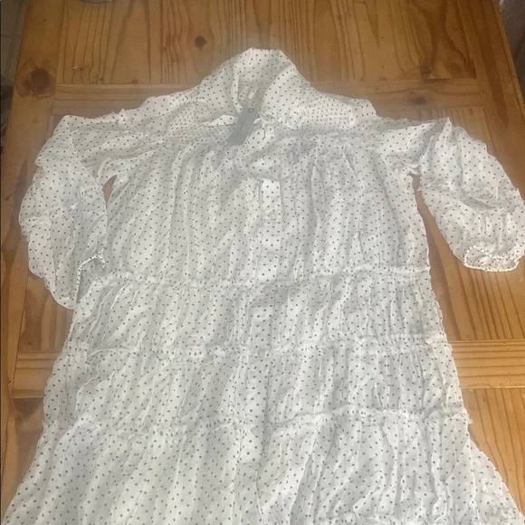 Anthropologie Long-Sleeve Smocked Tiered Maxi Dress - Picture 4 of 14